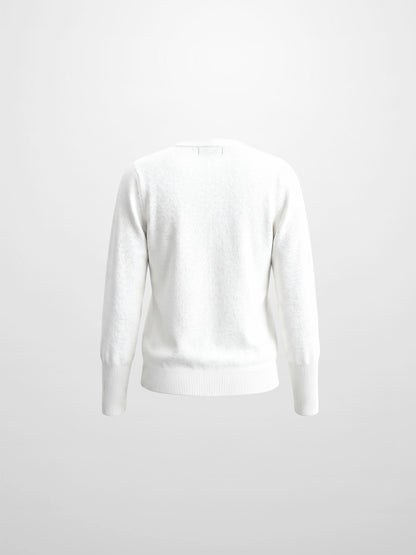 High Cuff Crew Sweater-Ivory