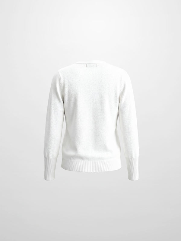 High Cuff Crew Sweater-Ivory