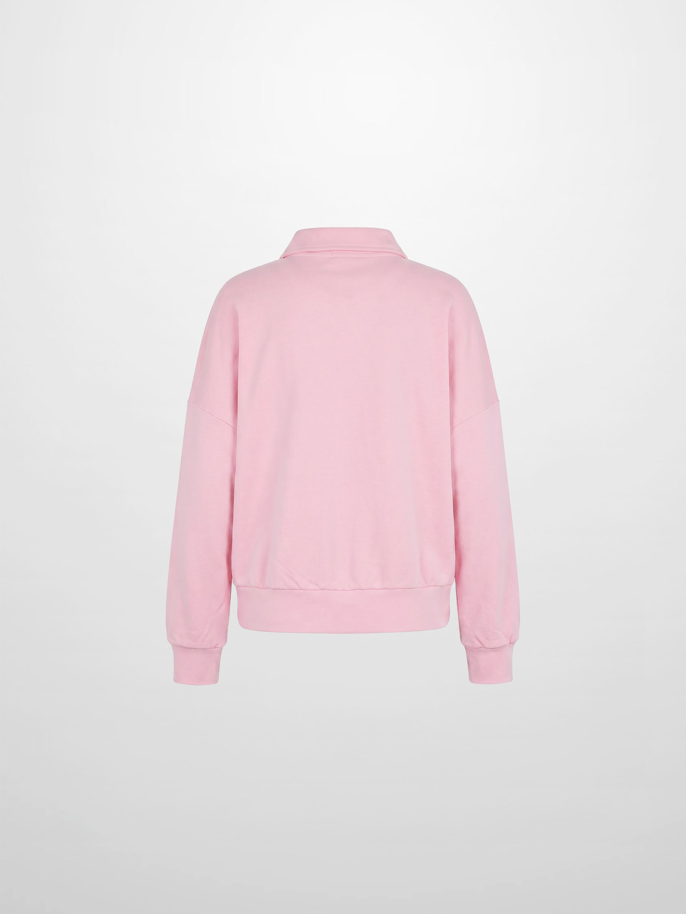 Collared Bomber Tee-Soft Pink