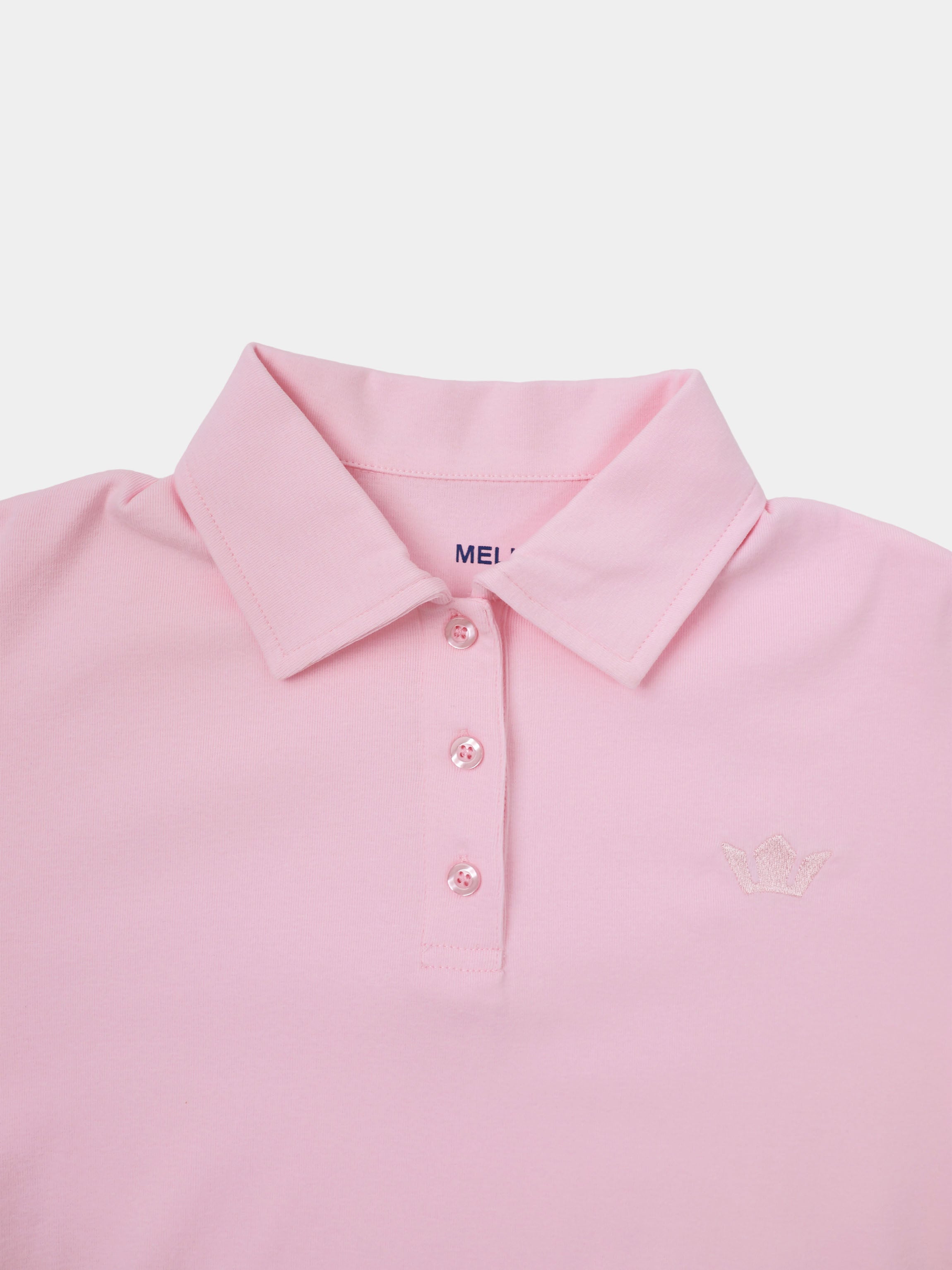 Collared Bomber Tee-Soft Pink