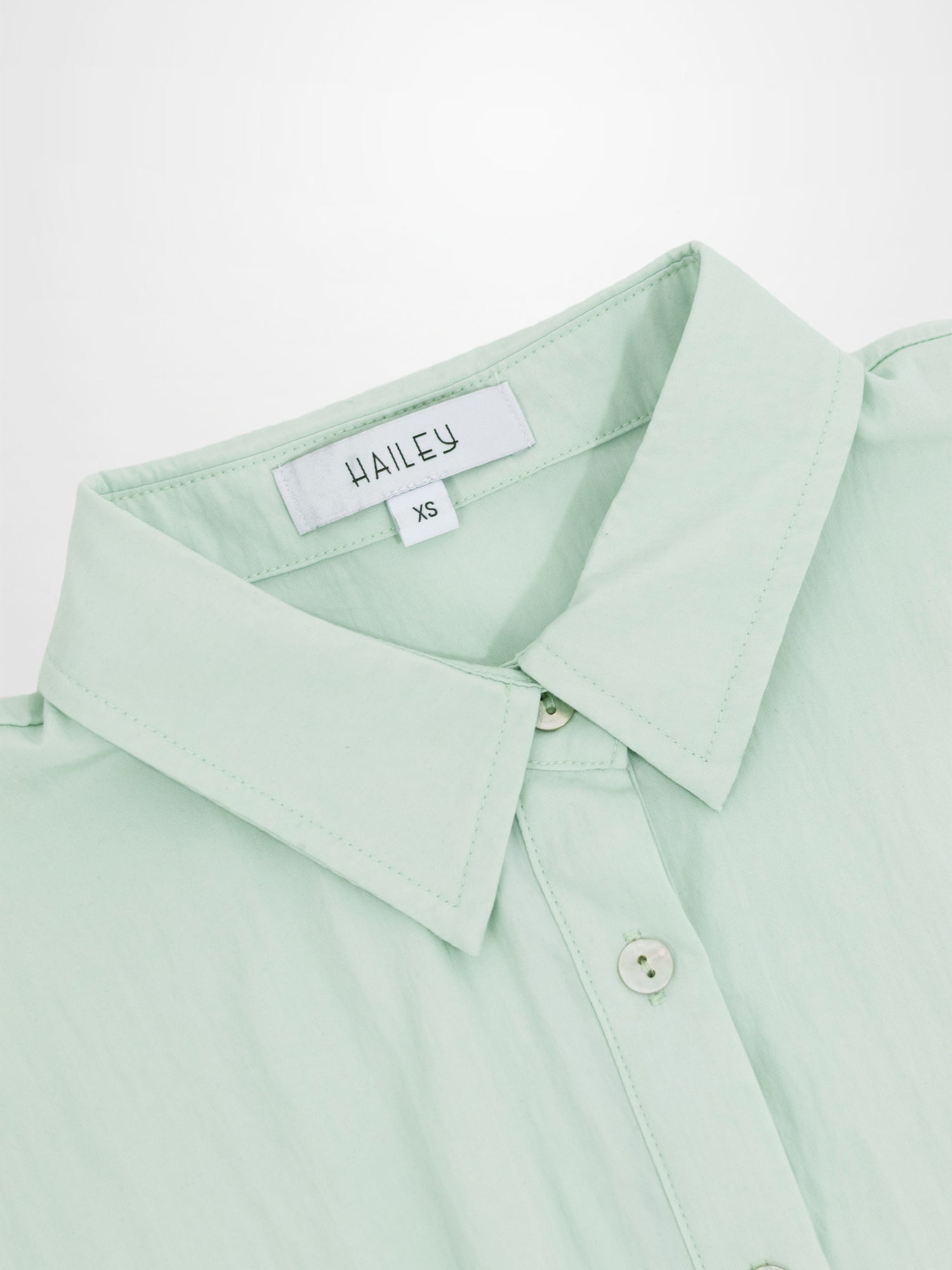 Boxy Dolman Sleeve Crinkle Blouse-Mint Green