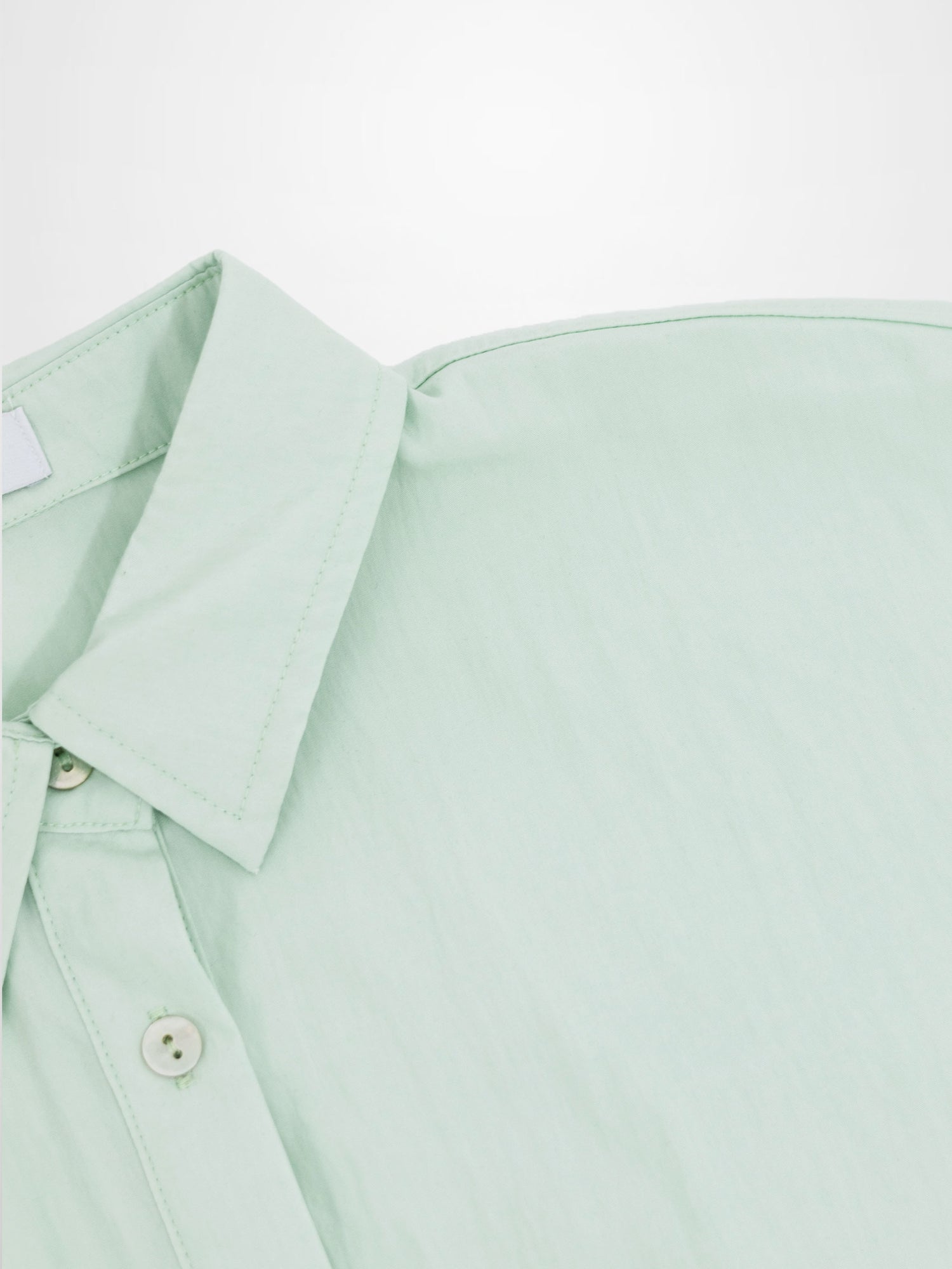 Boxy Dolman Sleeve Crinkle Blouse-Mint Green