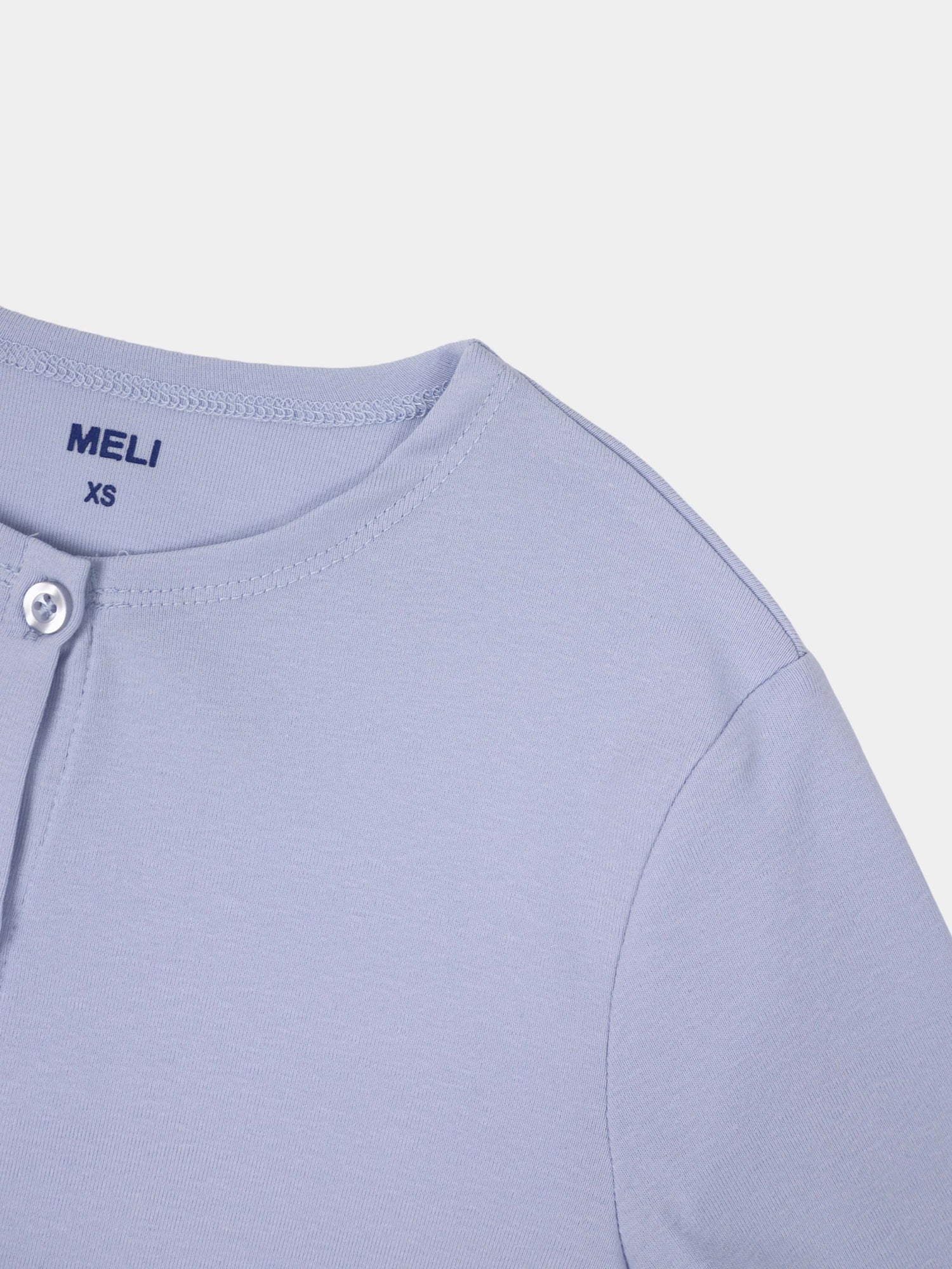 Crop T-Shirt Cardigan-Light Blue