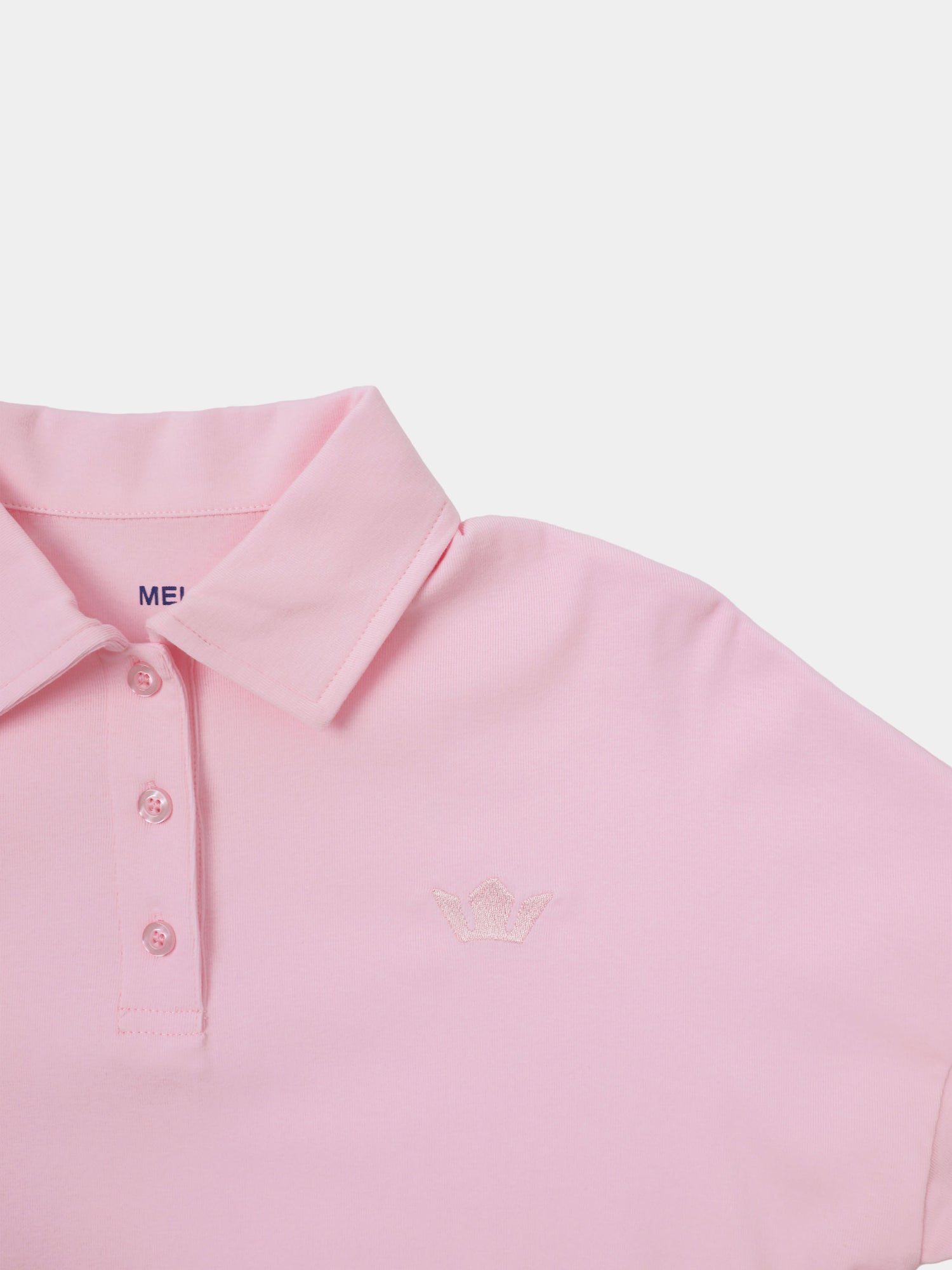 Collared Bomber Tee-Soft Pink