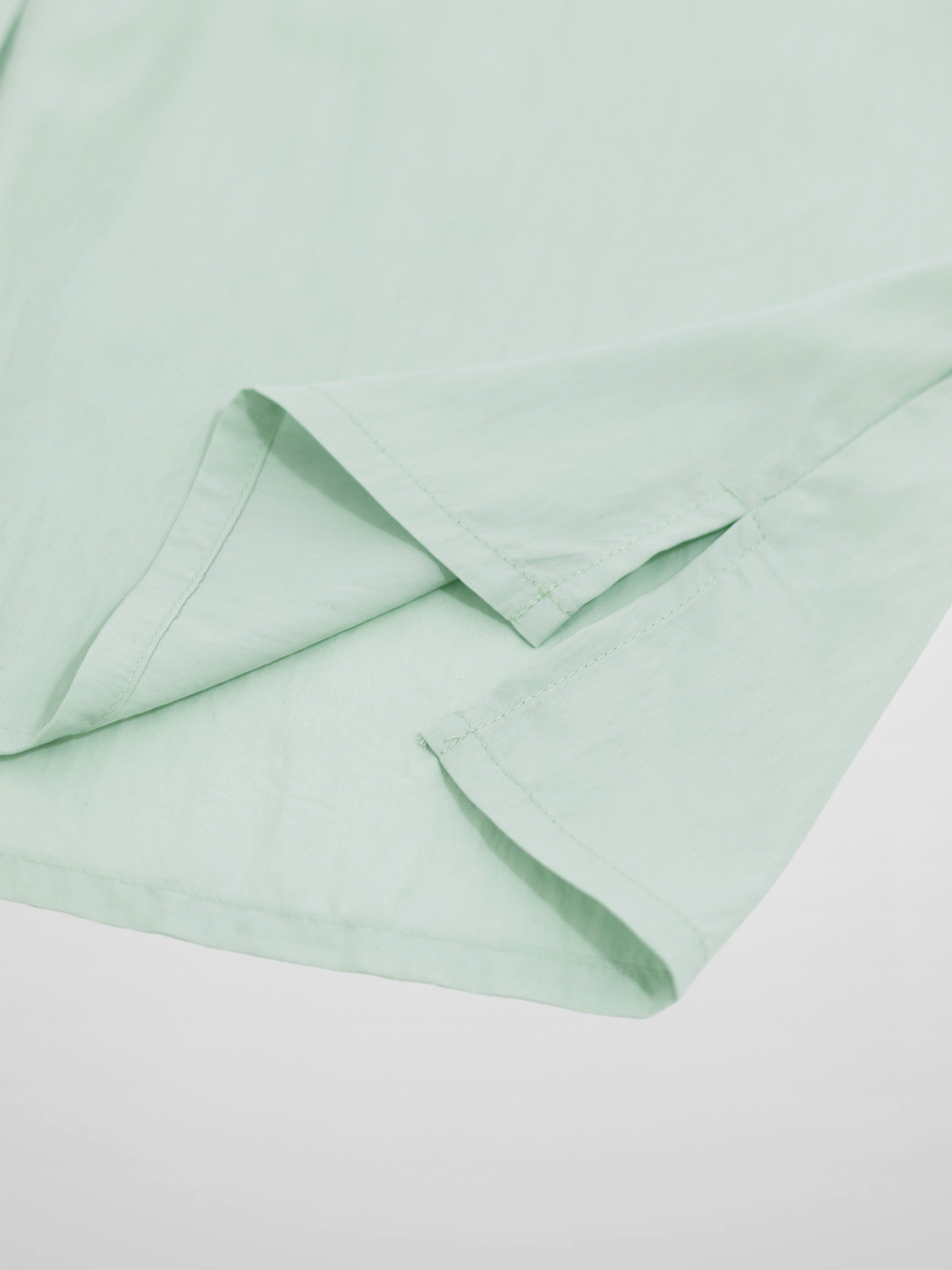 Boxy Dolman Sleeve Crinkle Blouse-Mint Green