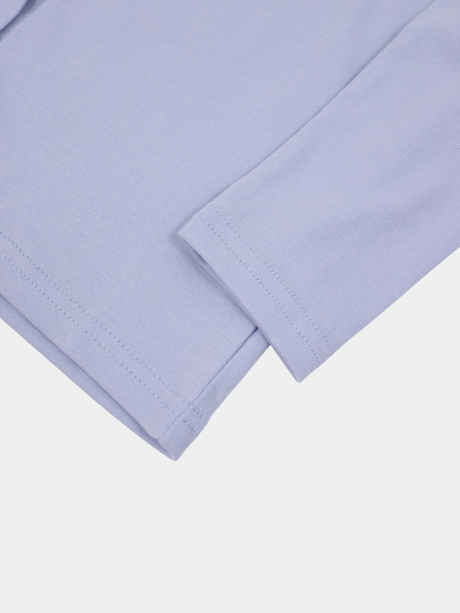 Crop T-Shirt Cardigan-Light Blue