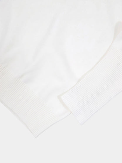 High Cuff Crew Sweater-Ivory