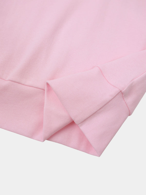 Collared Bomber Tee-Soft Pink
