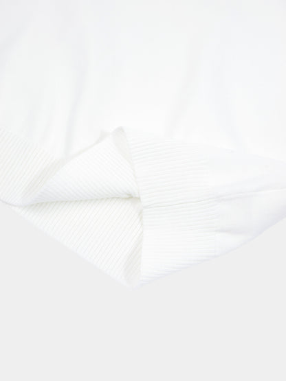 High Cuff Crew Sweater-Ivory