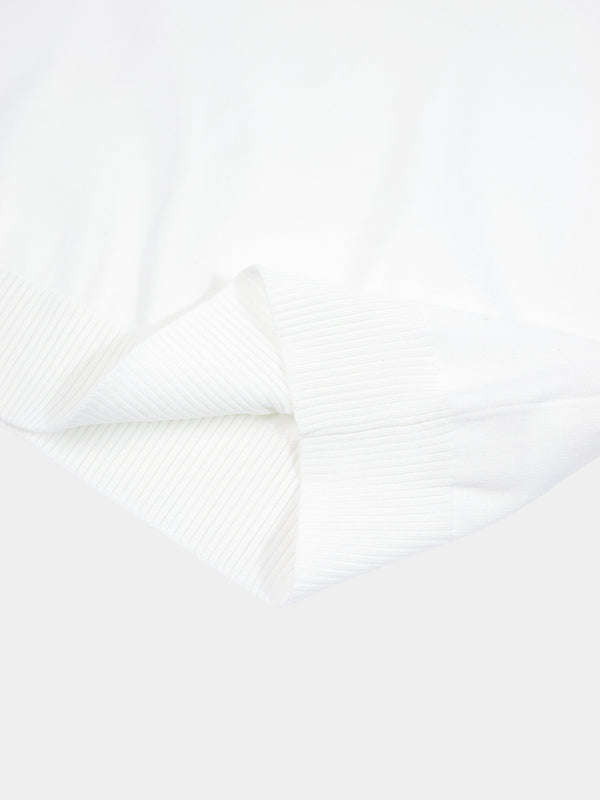 High Cuff Crew Sweater-Ivory