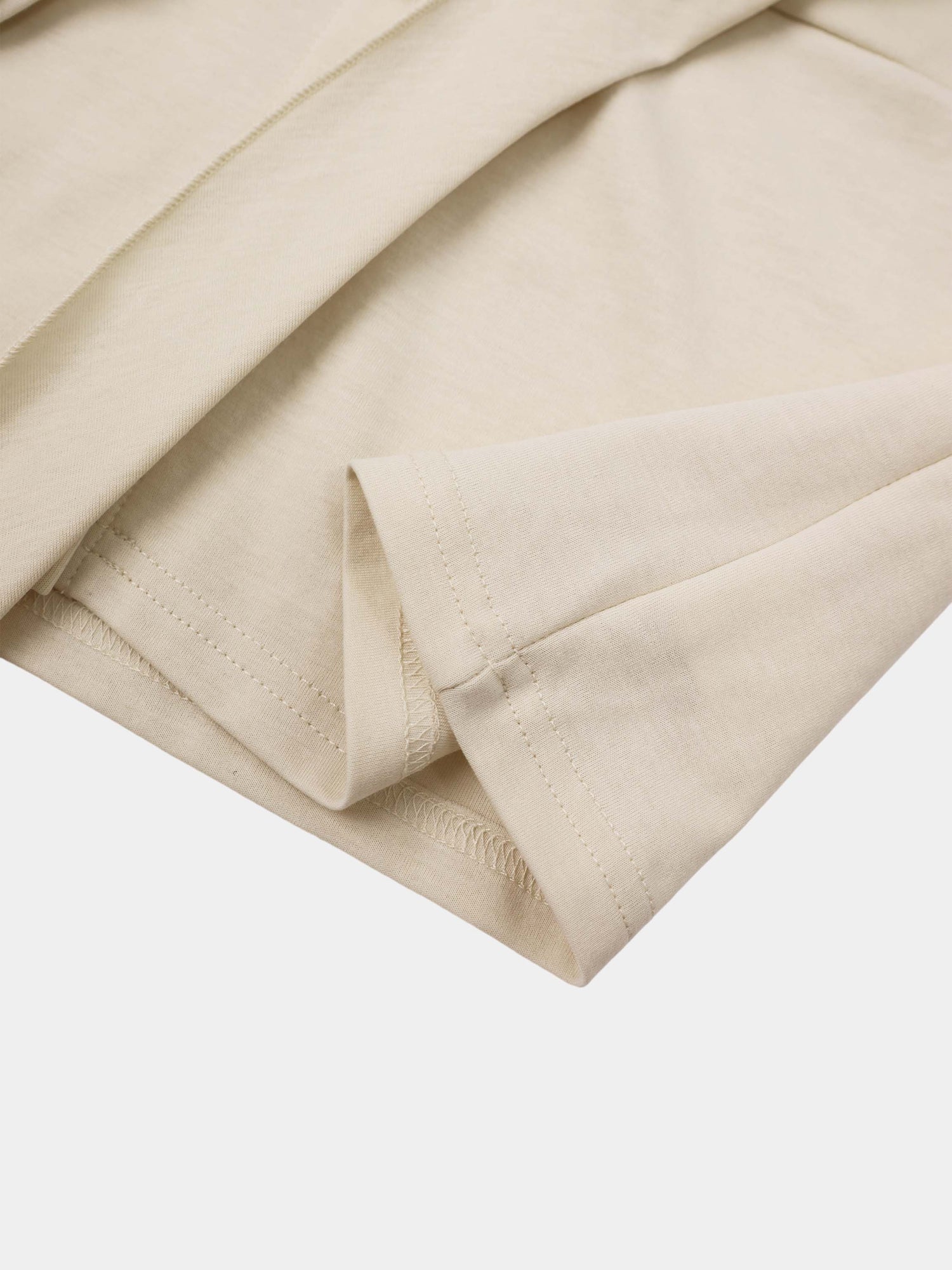Waist Tie Button Down T-Shirt-Bone