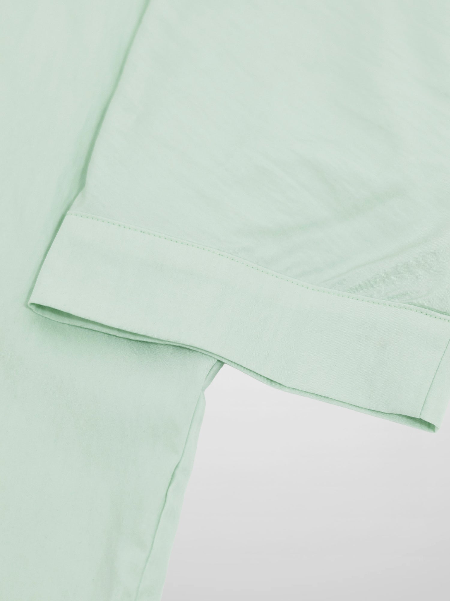 Boxy Dolman Sleeve Crinkle Blouse-Mint Green