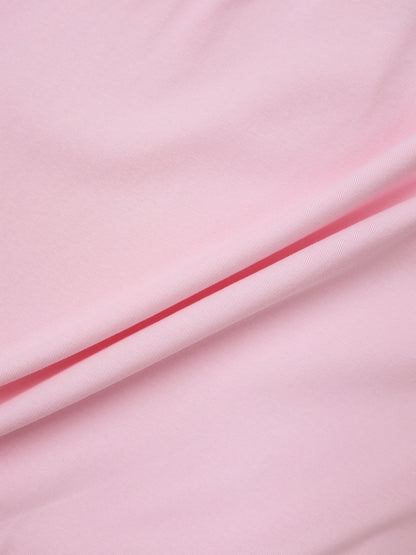 Collared Bomber Tee-Soft Pink