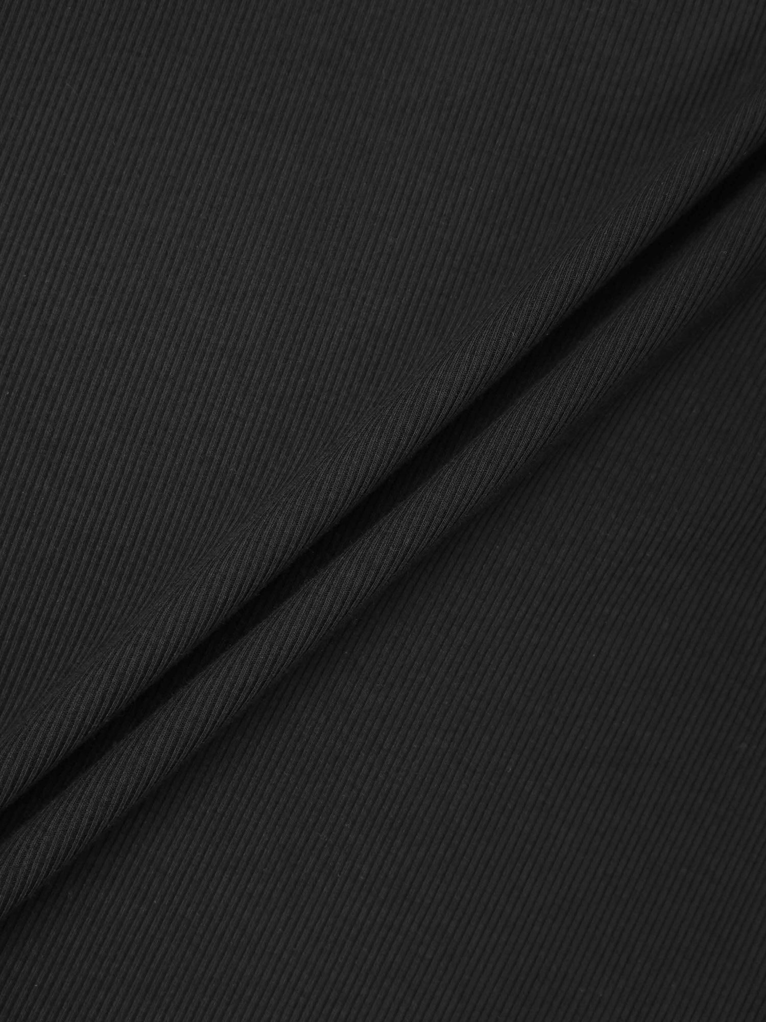 Heathered Collared Tee-Black