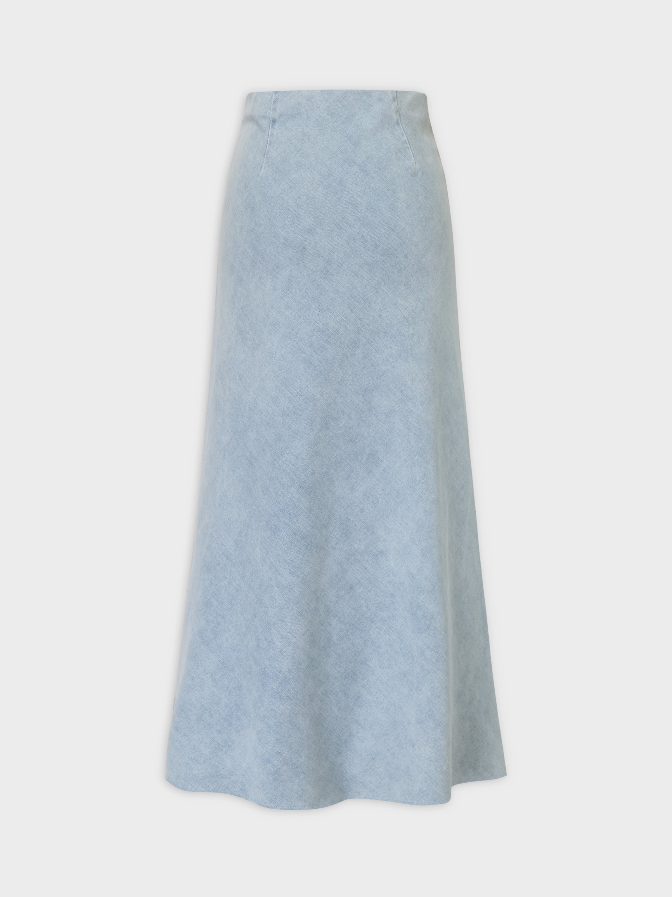 Classic Denim Skirt 37&quot;-Light Blue