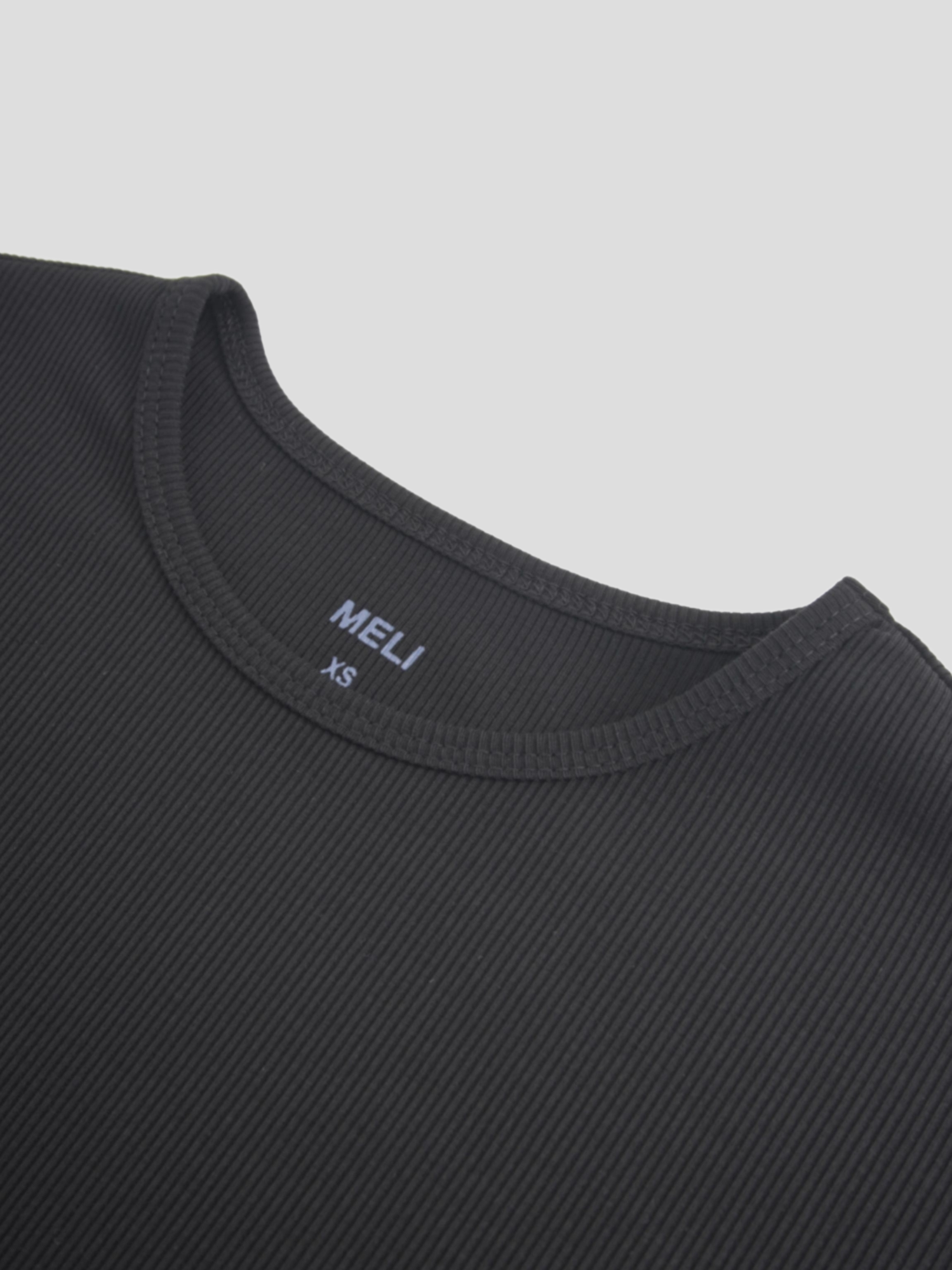 CREW RIBBED DOLMAN-BLACK