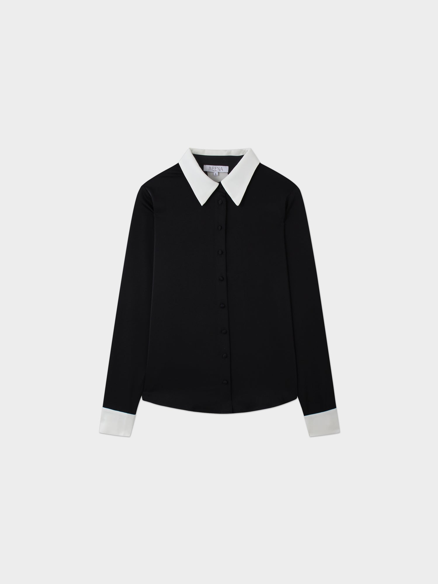 back stripe blouse-black/cream 