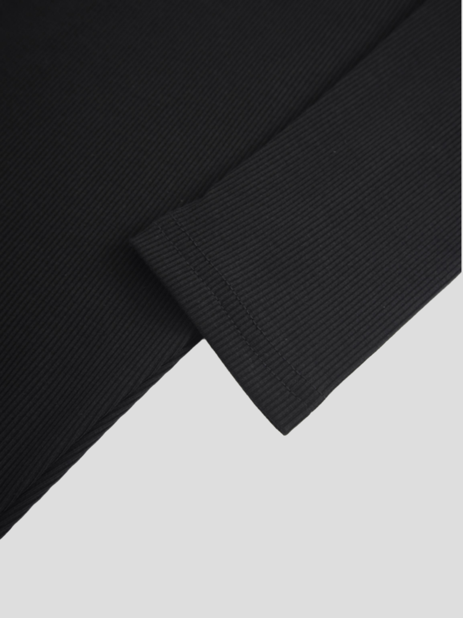 CREW RIBBED DOLMAN-BLACK