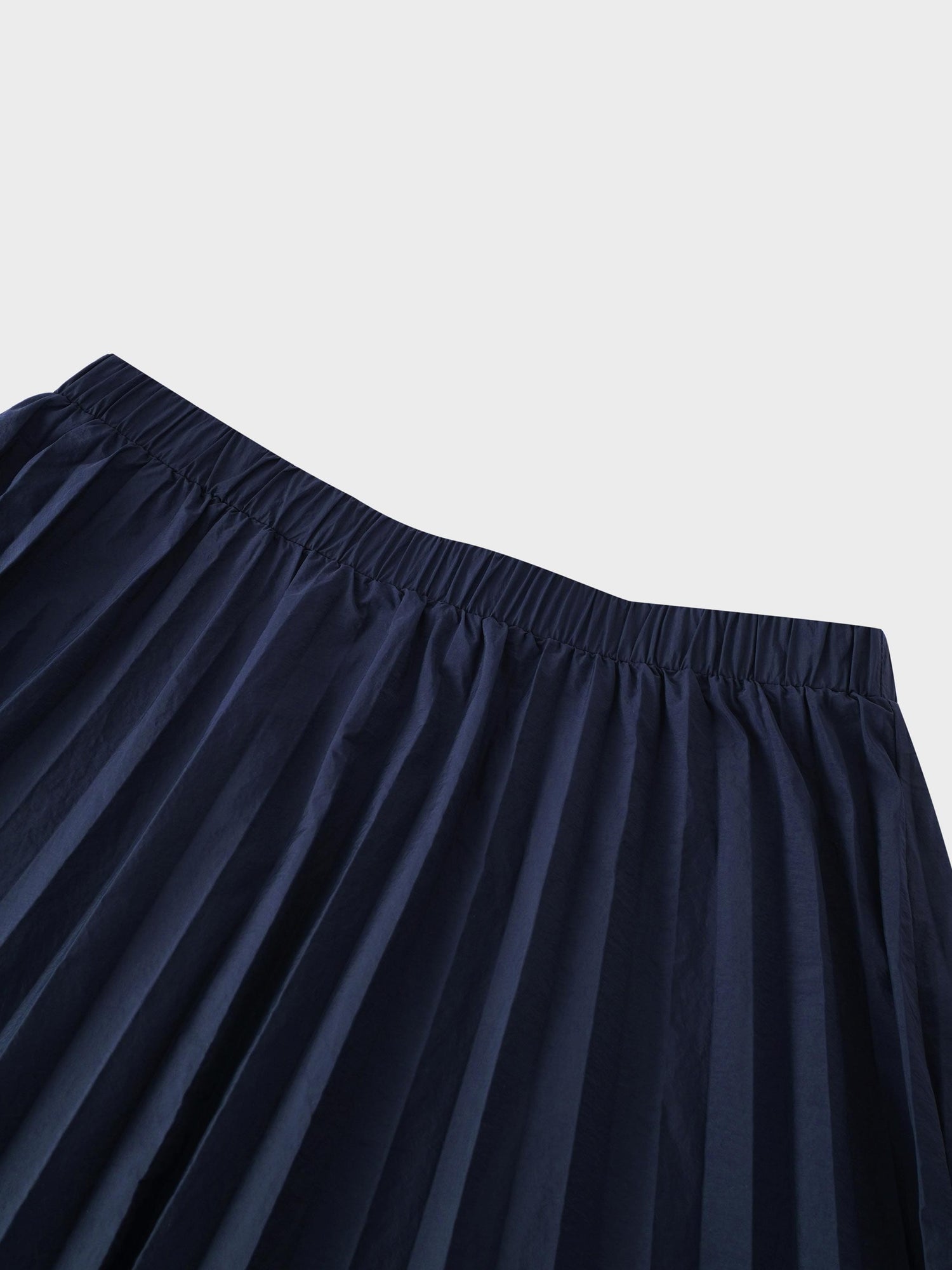 Nylon Circle Skirt-Navy