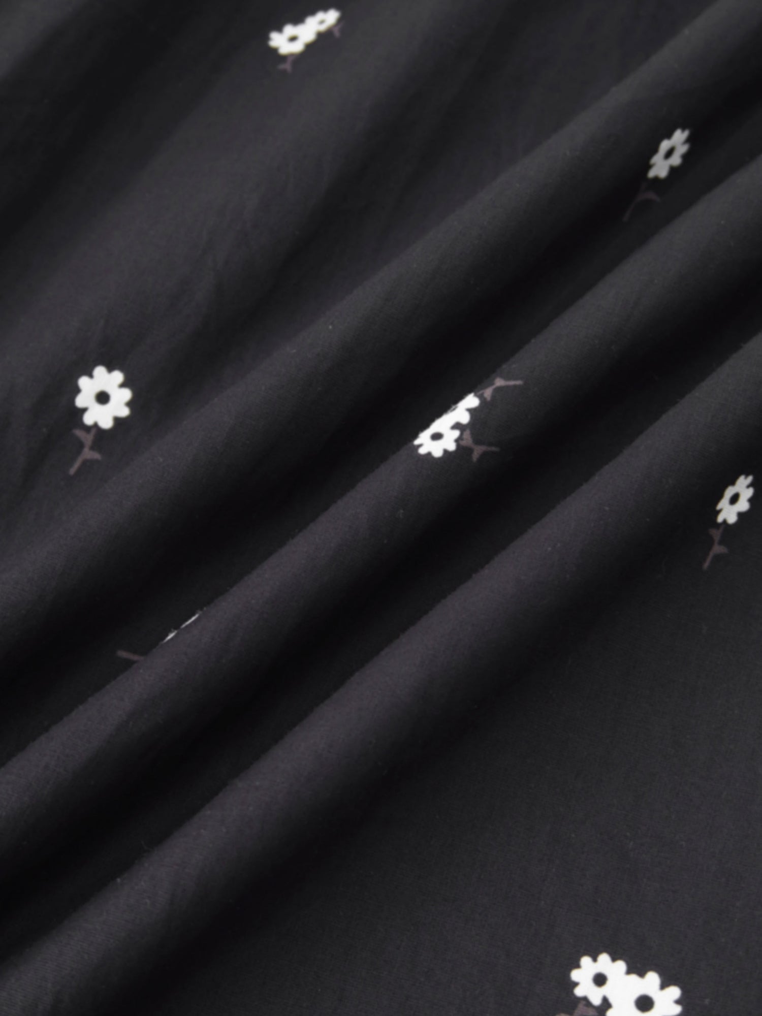 Ombre Flower Skirt-Black