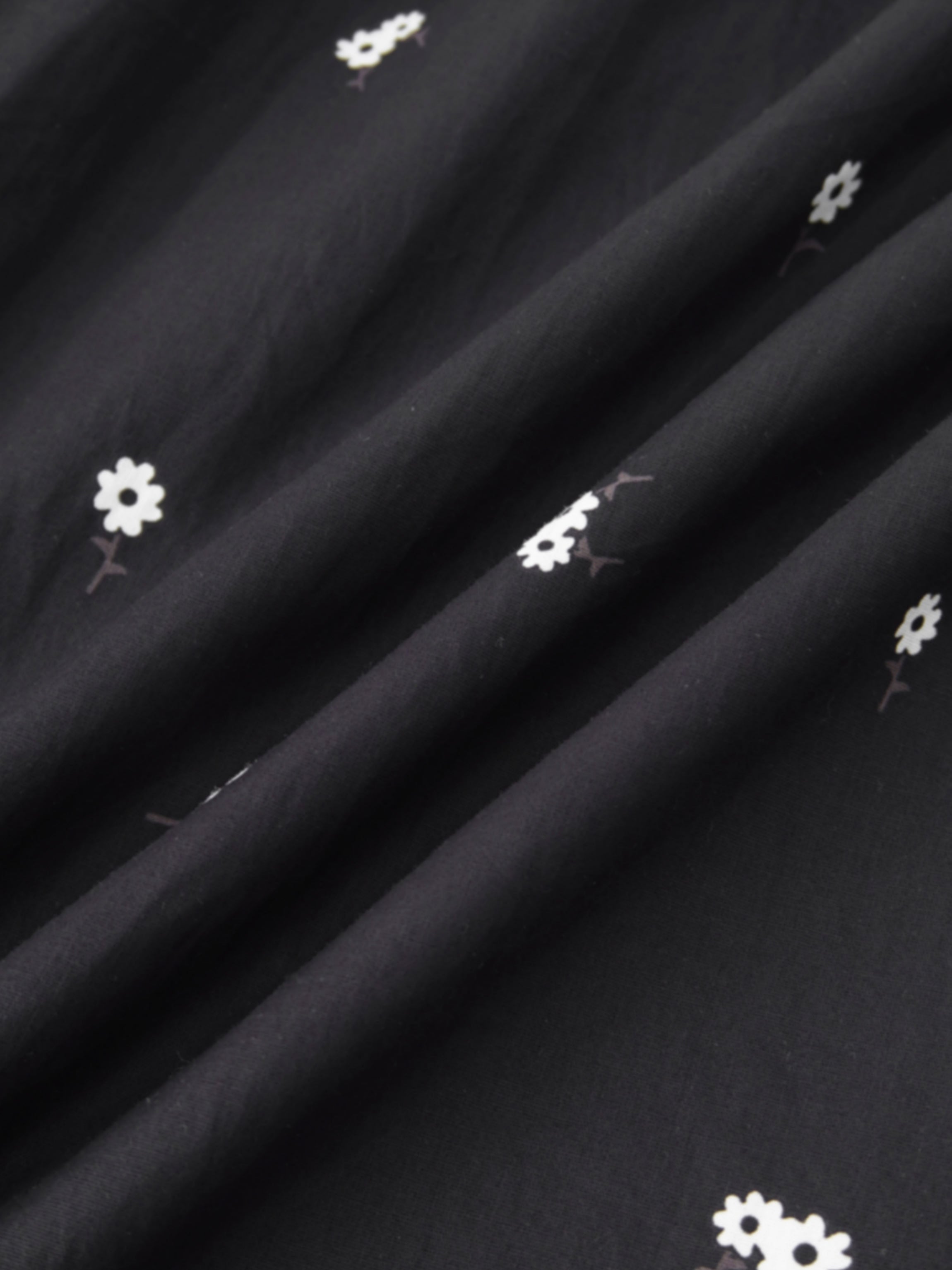 Ombre Flower Skirt-Black