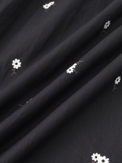 Ombre Flower Skirt-Black
