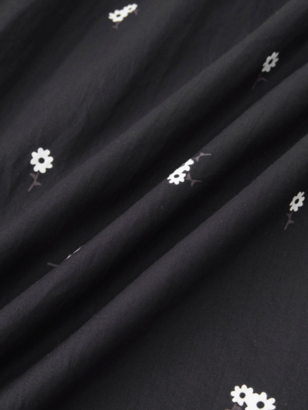 Ombre Flower Skirt-Black