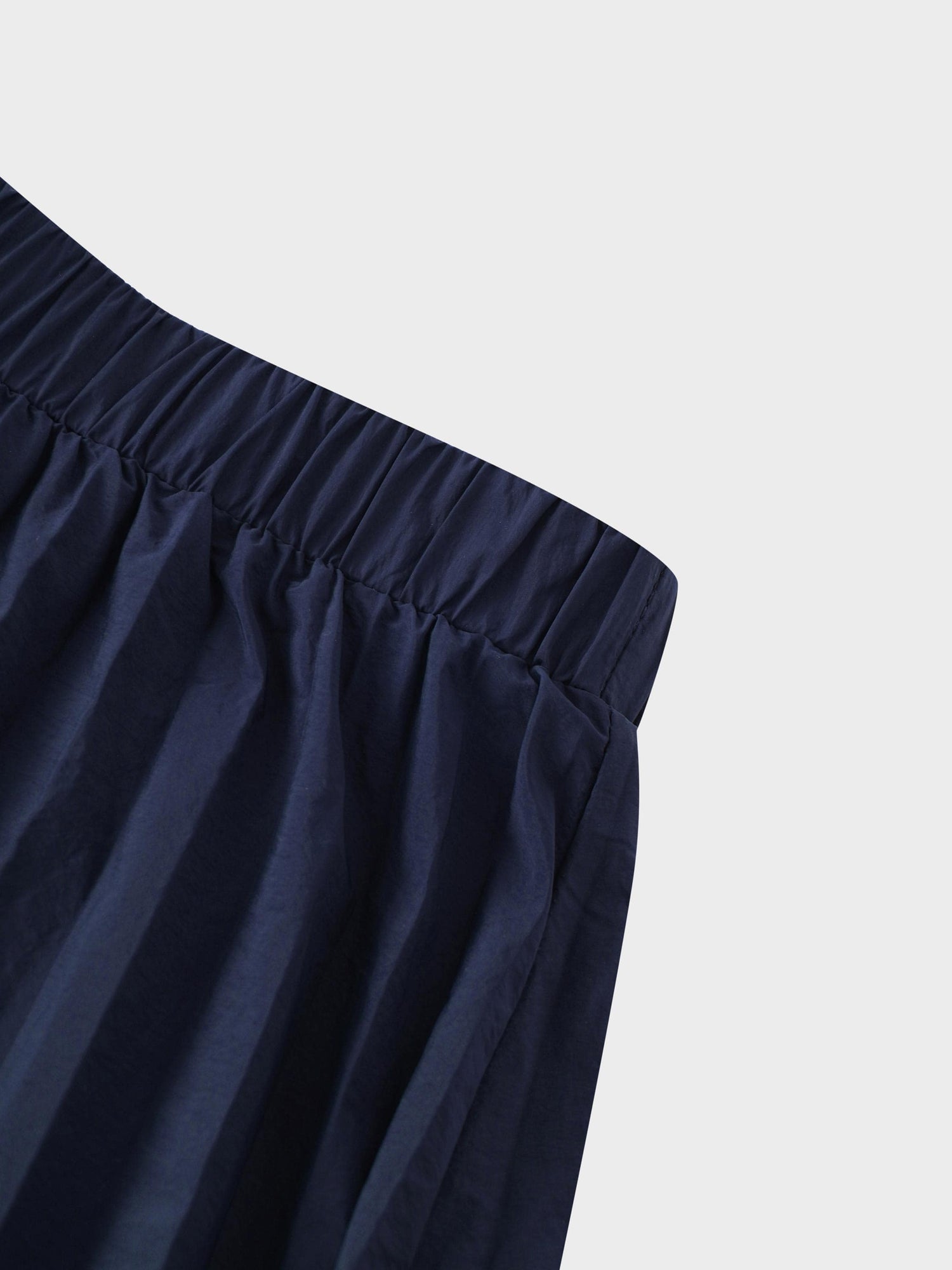 Nylon Circle Skirt-Navy