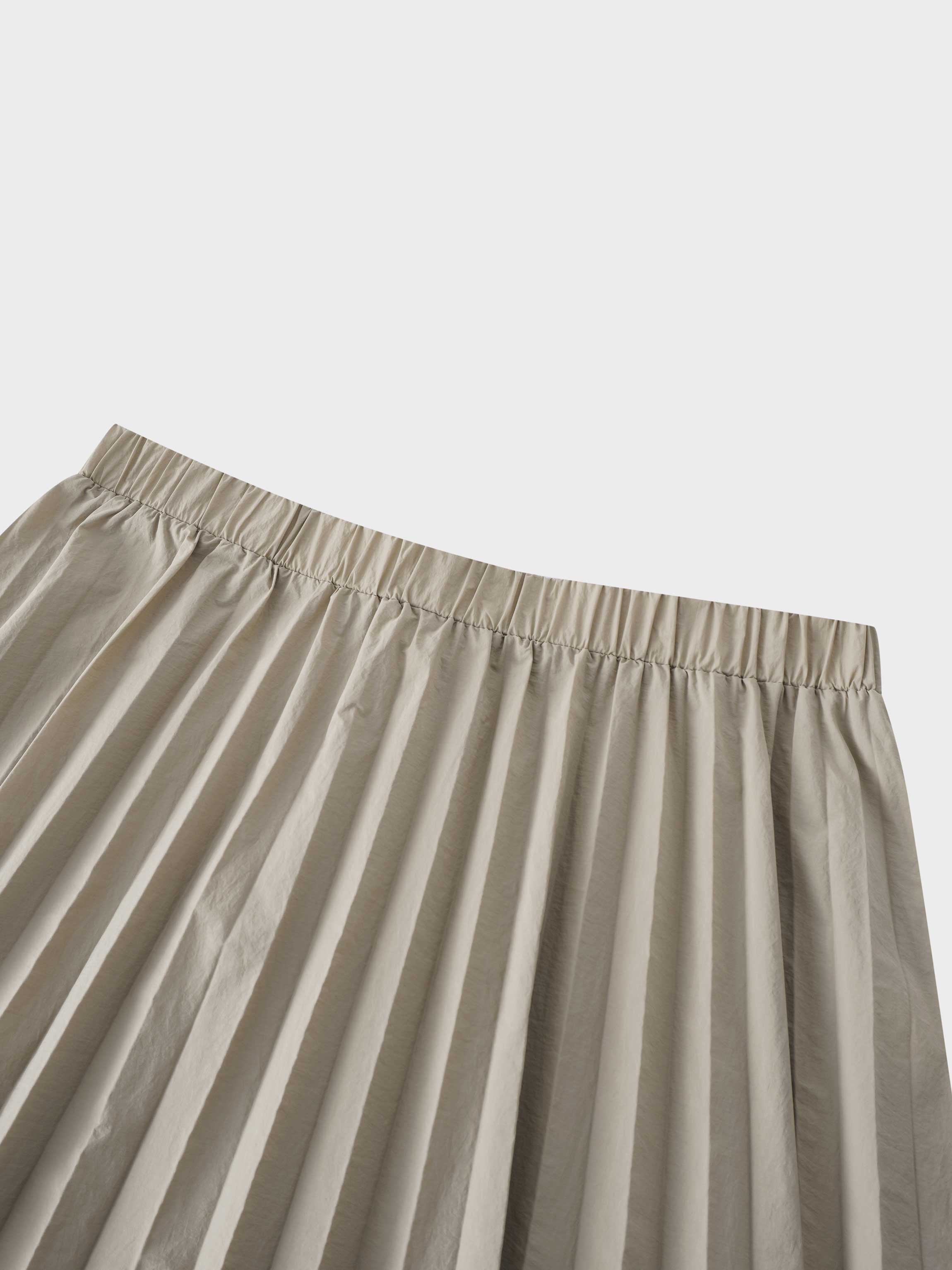 Nylon Circle Skirt-Sand