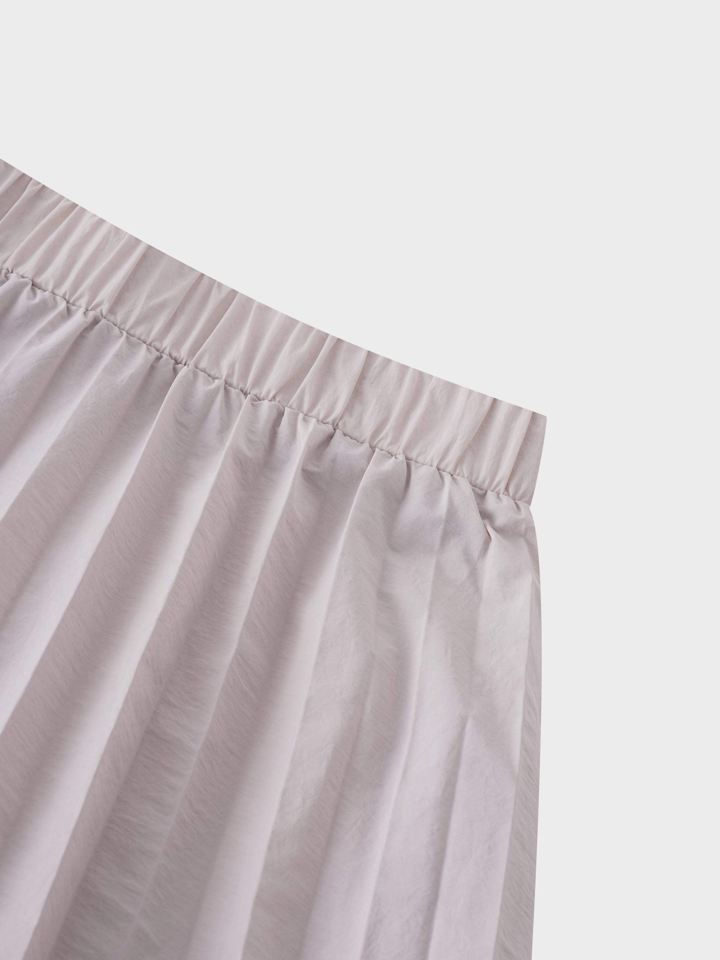 Nylon Circle Skirt-Ice Grey