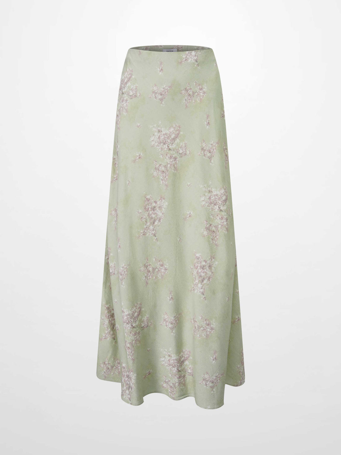 Printed Linen Blend Slip Skirt-Soft Floral