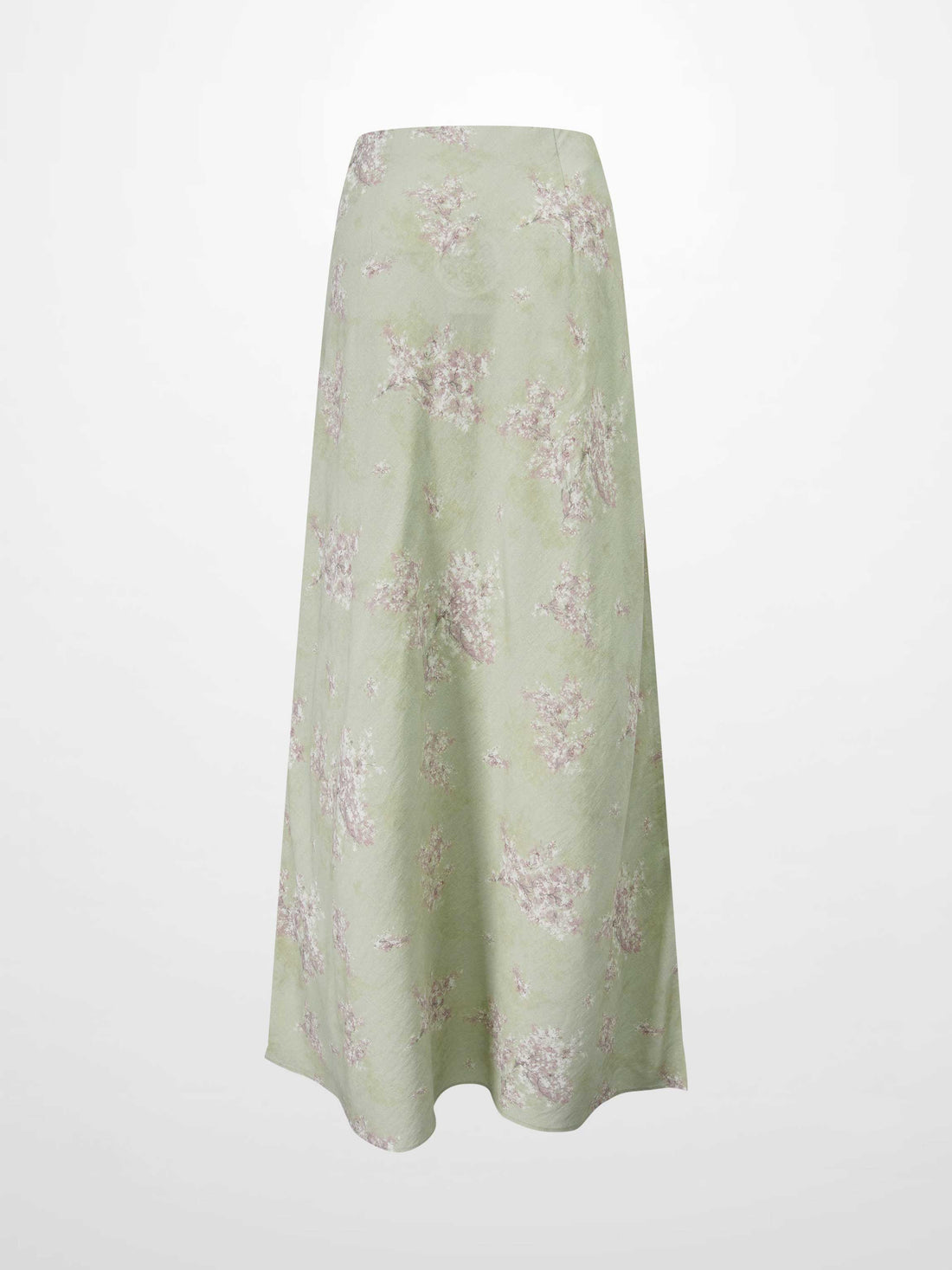 Printed Linen Blend Slip Skirt-Soft Floral