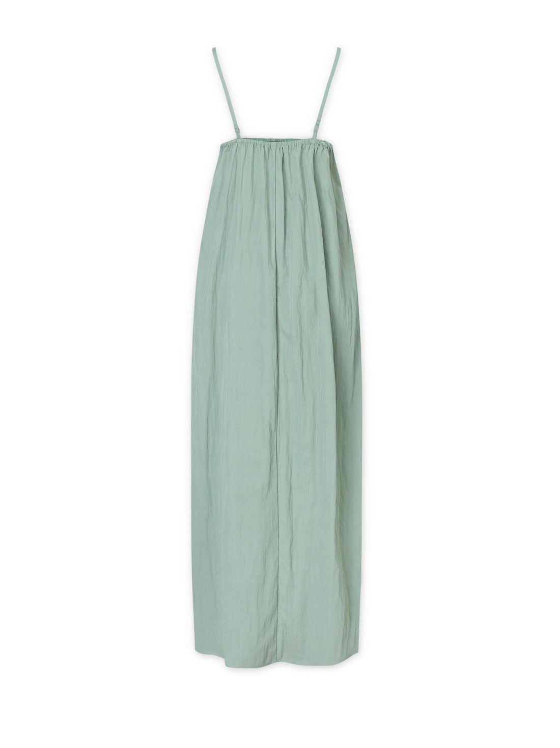 Crinkle Cotton Slip Dress-Sage