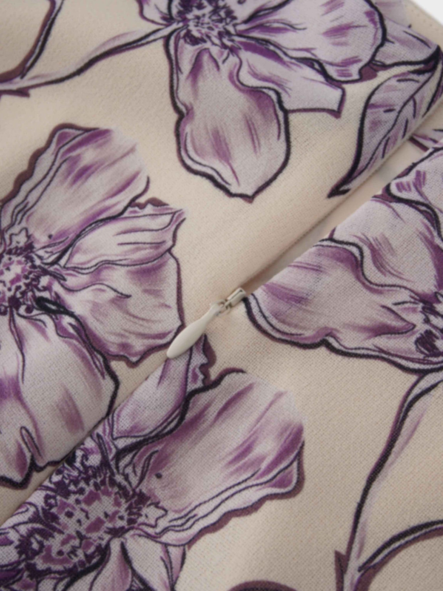 Asymmetrical Ruffle Skirt-Lavander Floral