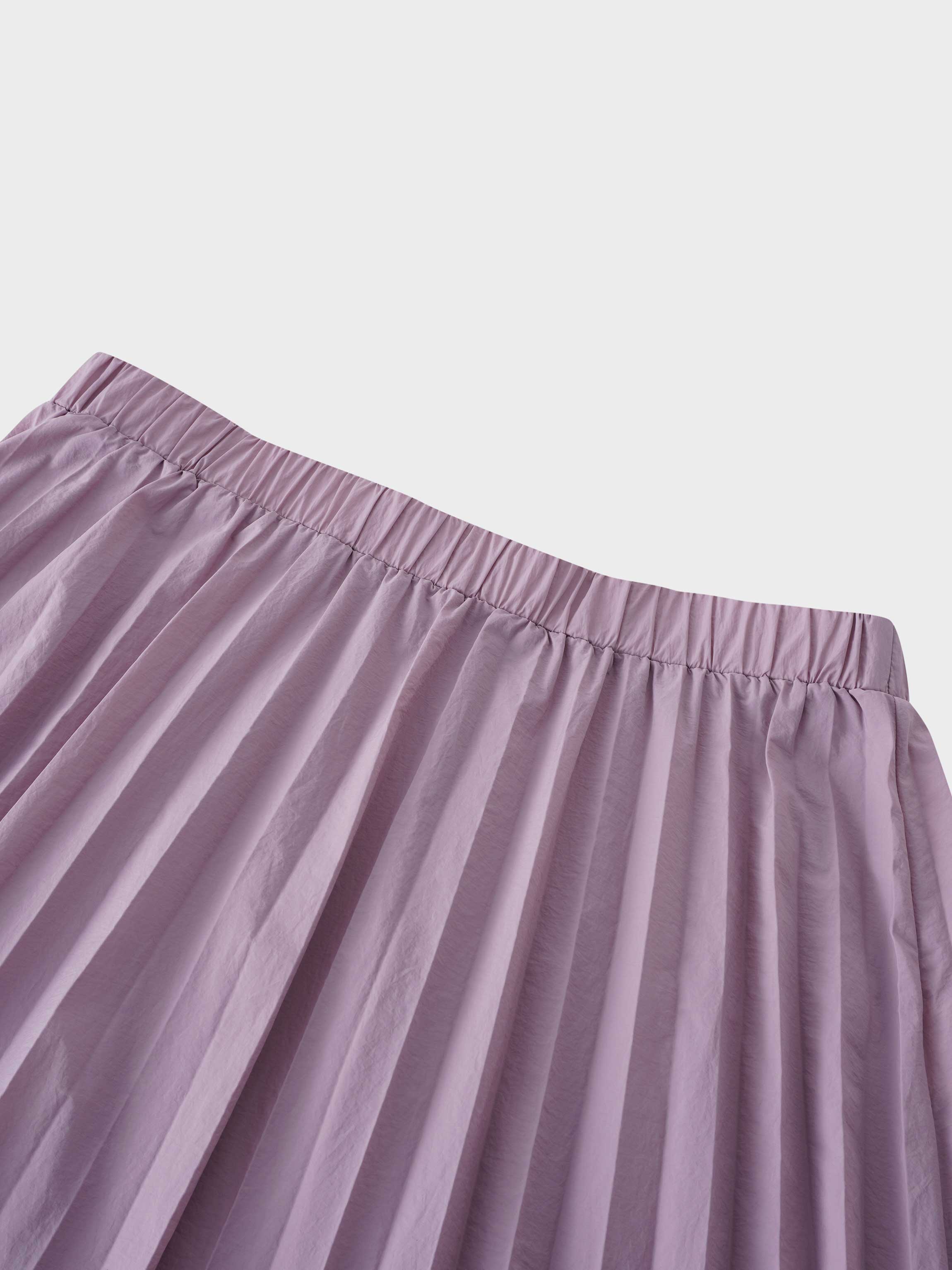 Nylon Circle Skirt-Mauve