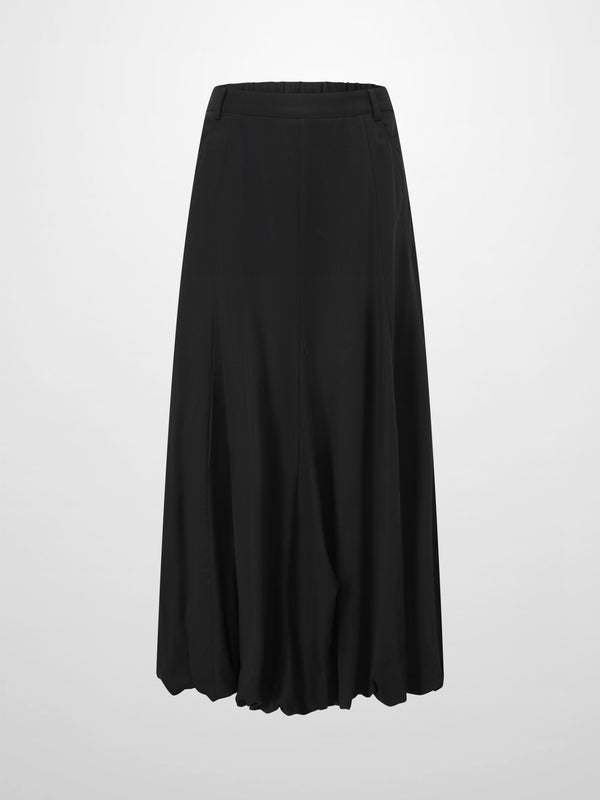 Lightweight Bubble Skirt-Black