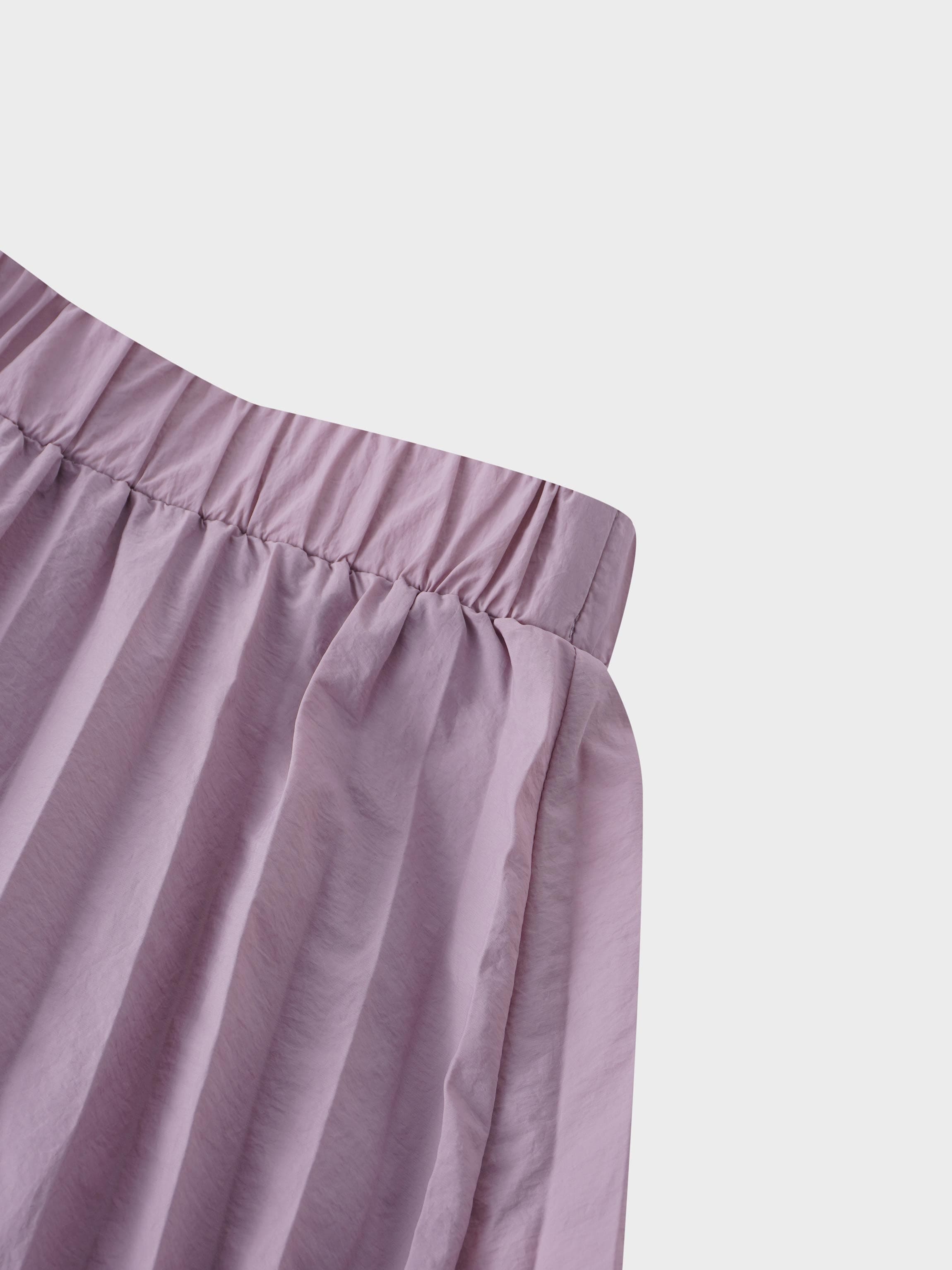 Nylon Circle Skirt-Mauve