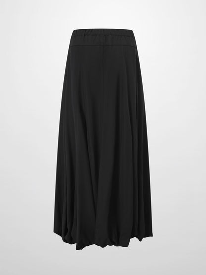 Lightweight Bubble Skirt-Black