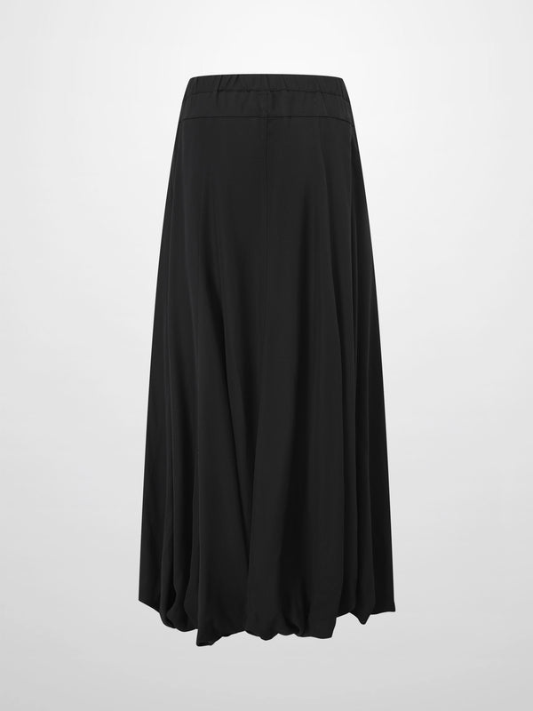 Lightweight Bubble Skirt-Black