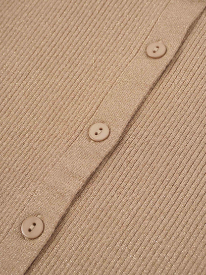 Lurex Ribbed Sweater-Neutral