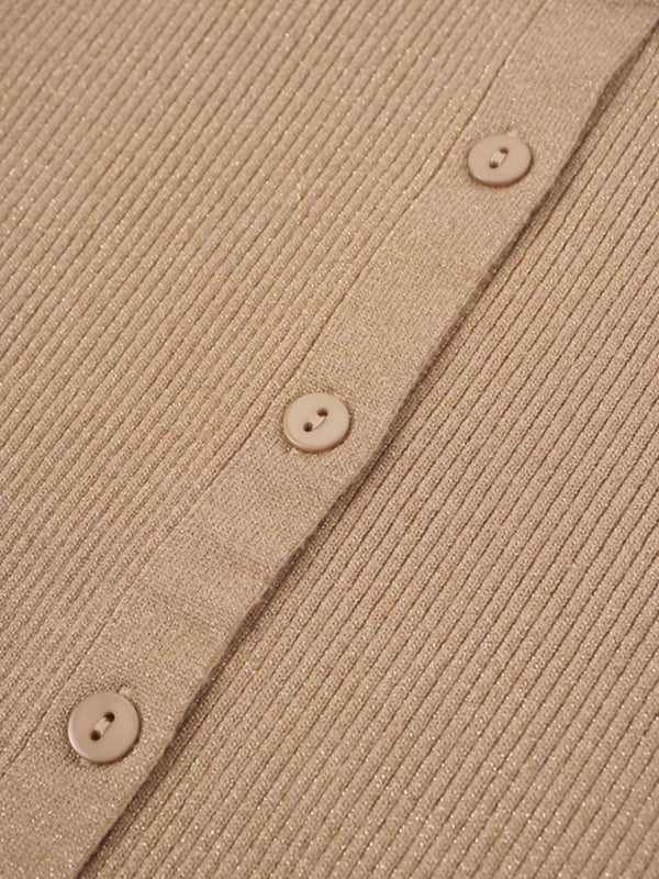 Lurex Ribbed Sweater-Neutral