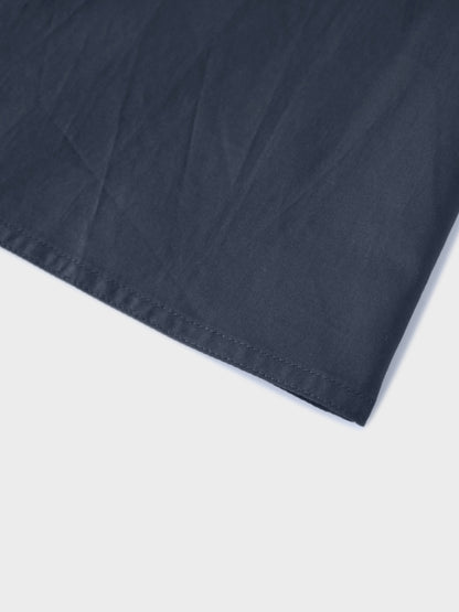 Cotton Yoke Circle Skirt-Navy