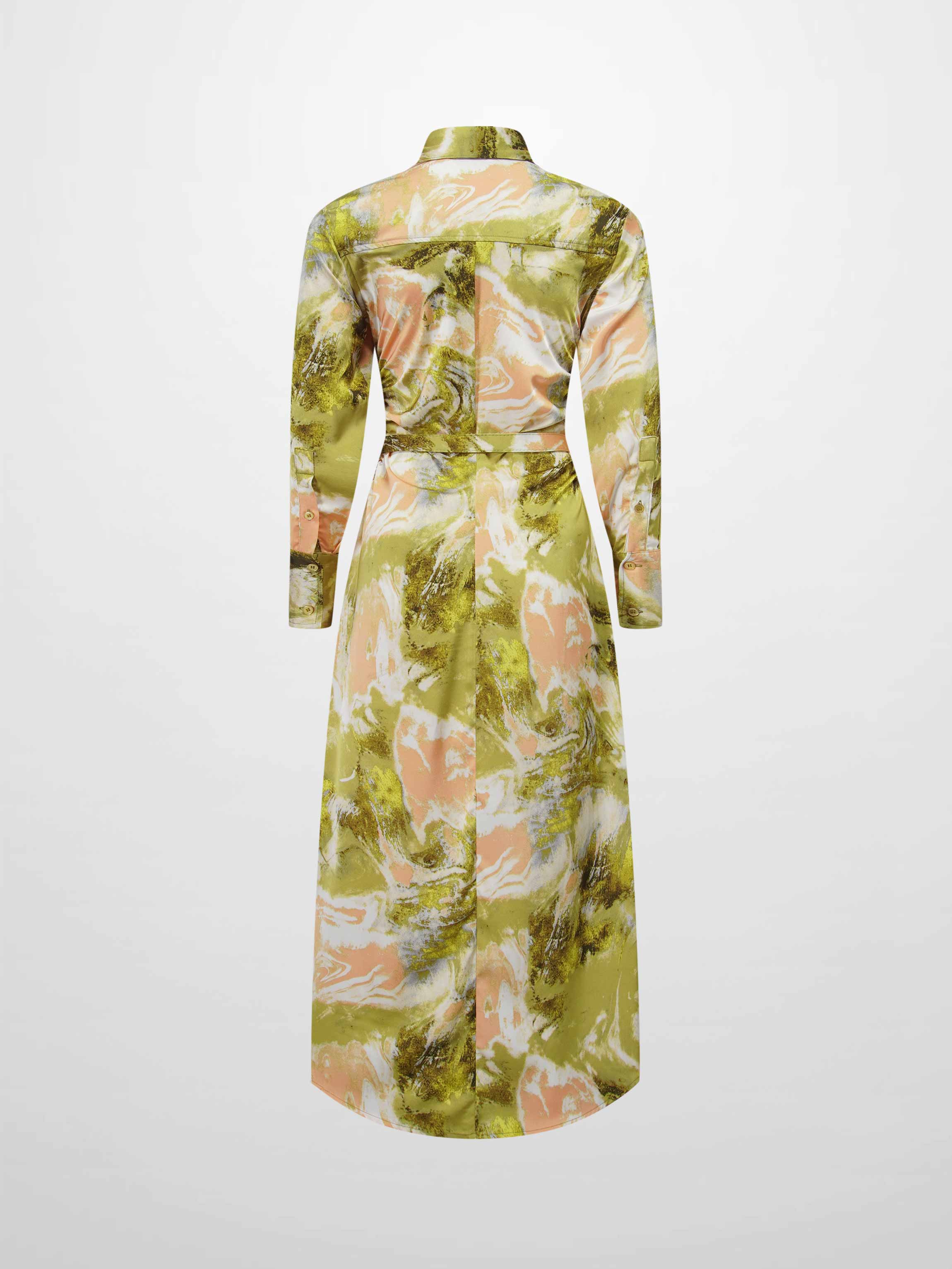 Side Gathered Dress-Multi