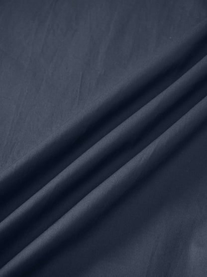 Cotton Yoke Circle Skirt-Navy