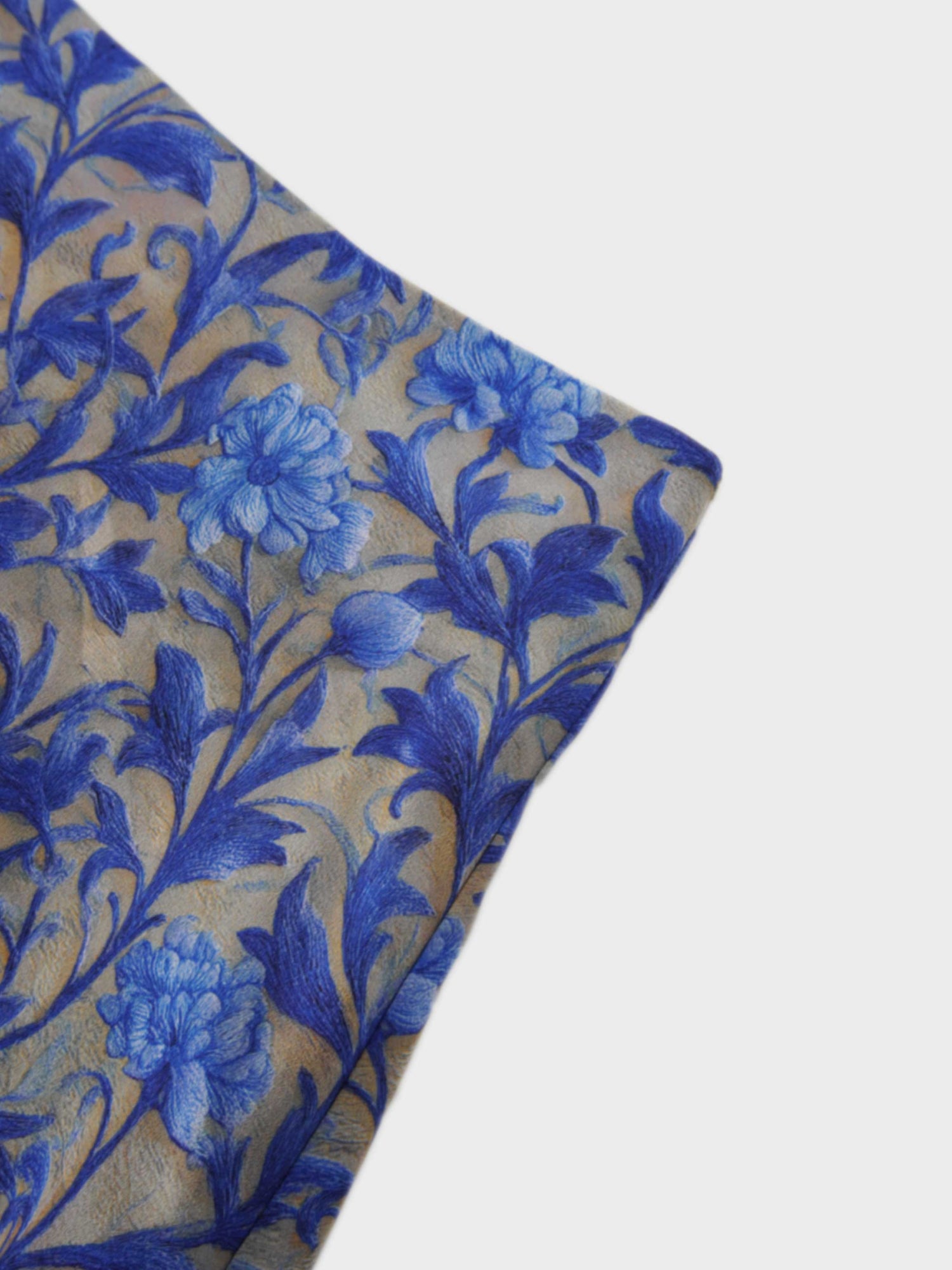 Asymmetrical Ruffle Skirt-Blue/Grey Vines