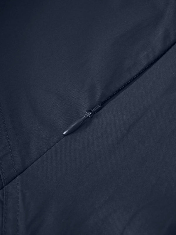 Cotton Yoke Circle Skirt-Navy