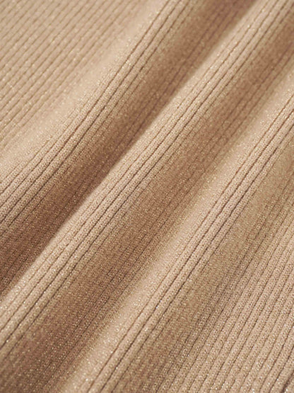Lurex Ribbed Sweater-Neutral