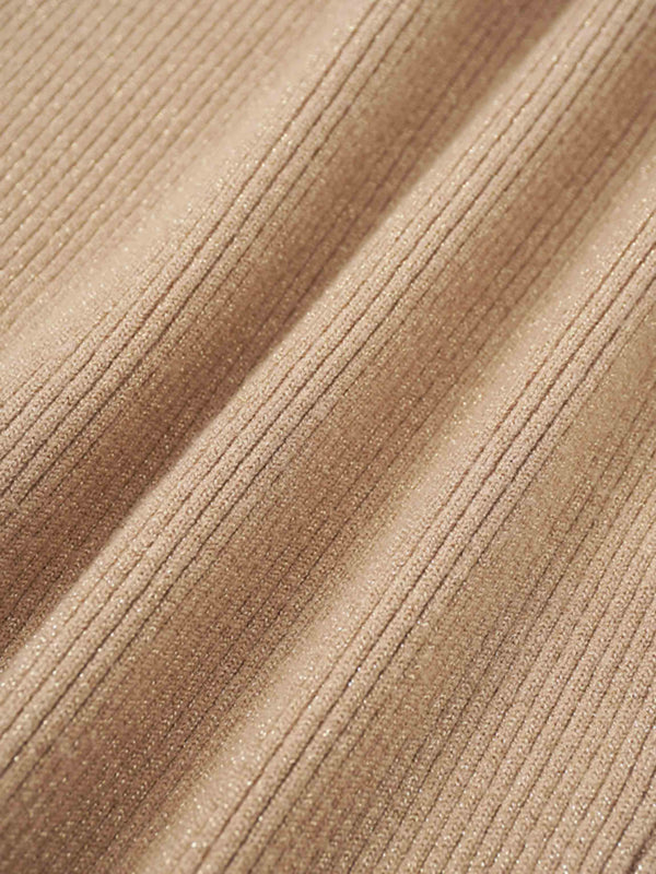 Lurex Ribbed Sweater-Neutral