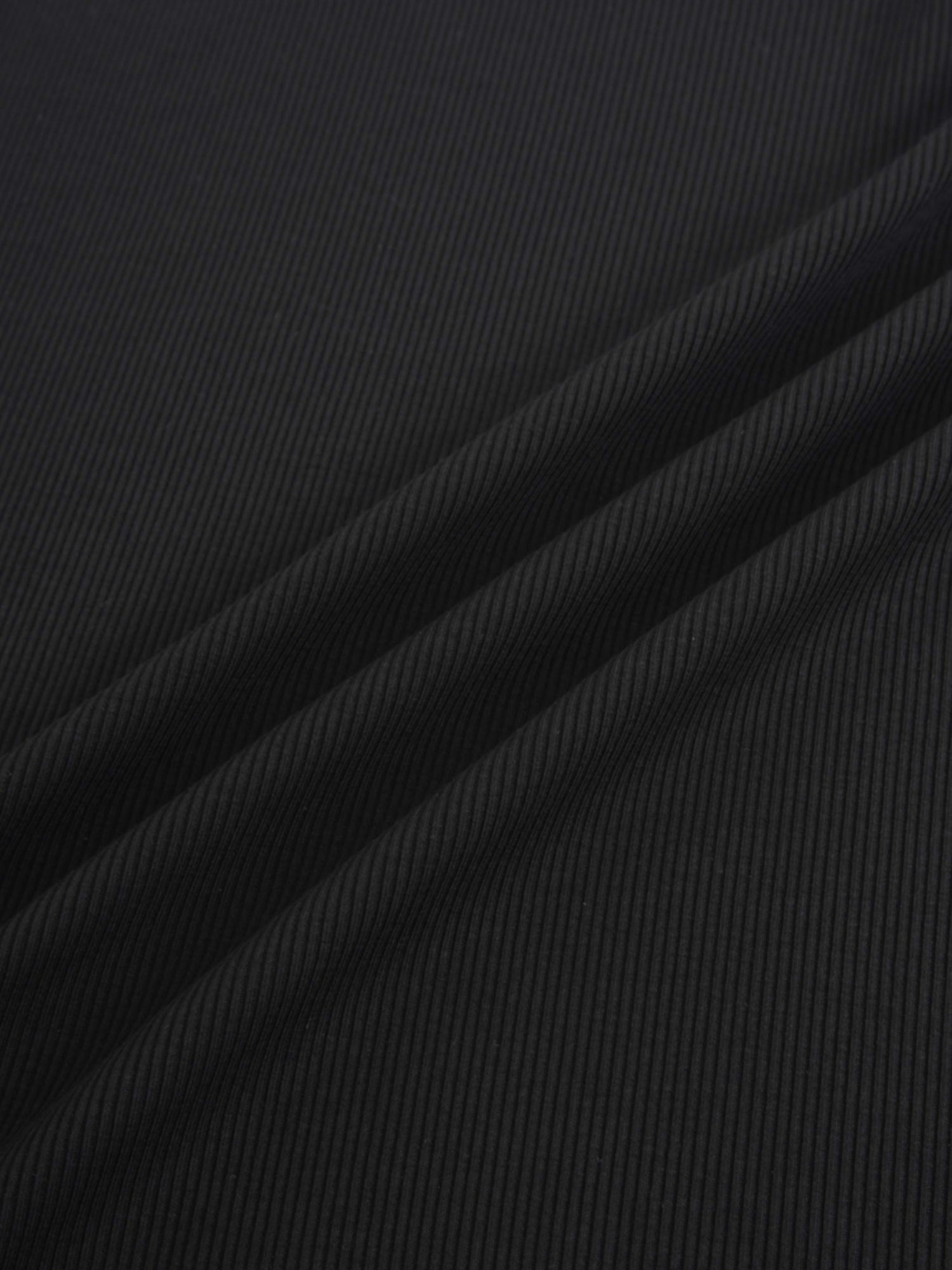 CREW RIBBED DOLMAN-BLACK