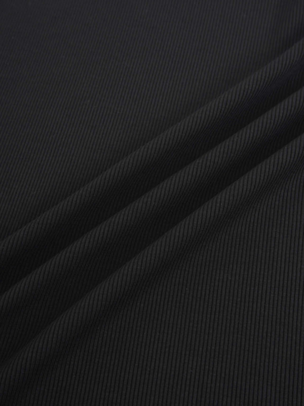 Crew Ribbed Dolman-Black
